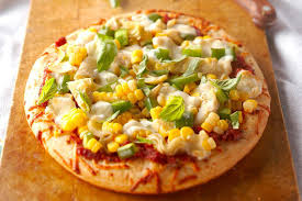 Fresh Veggies With Corn Pizza